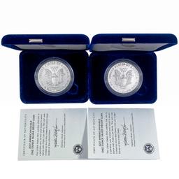 2017 US 1oz Silver Eagle Proof Coins [2 Coins]