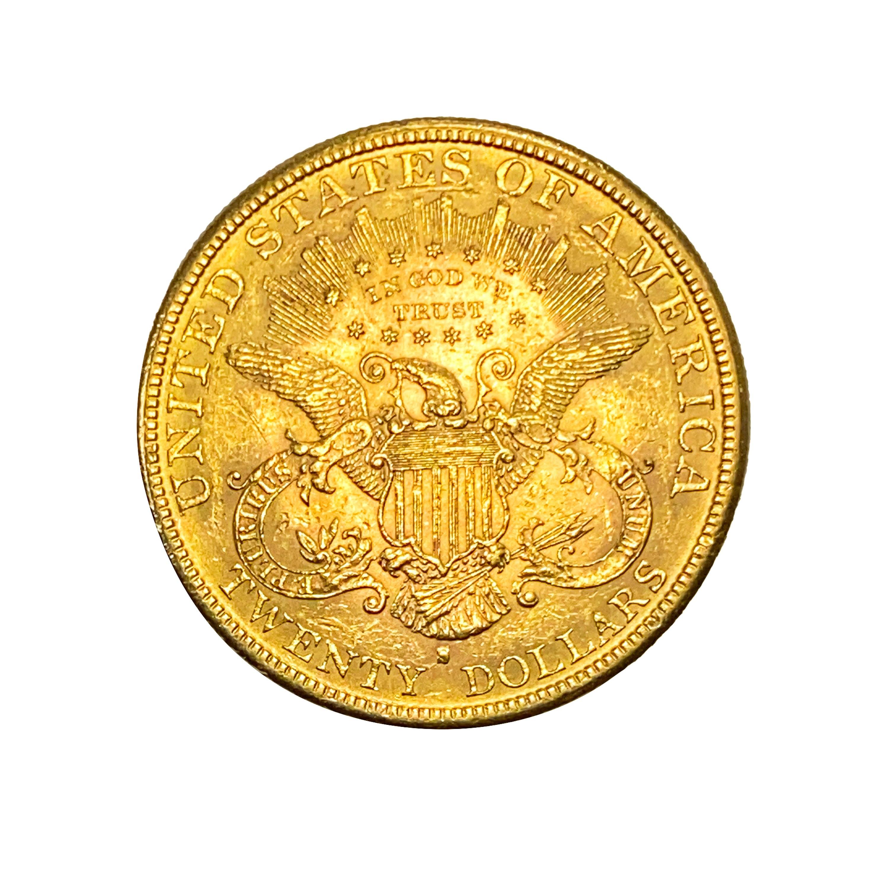 1883-S $20 Gold Double Eagle CHOICE AU