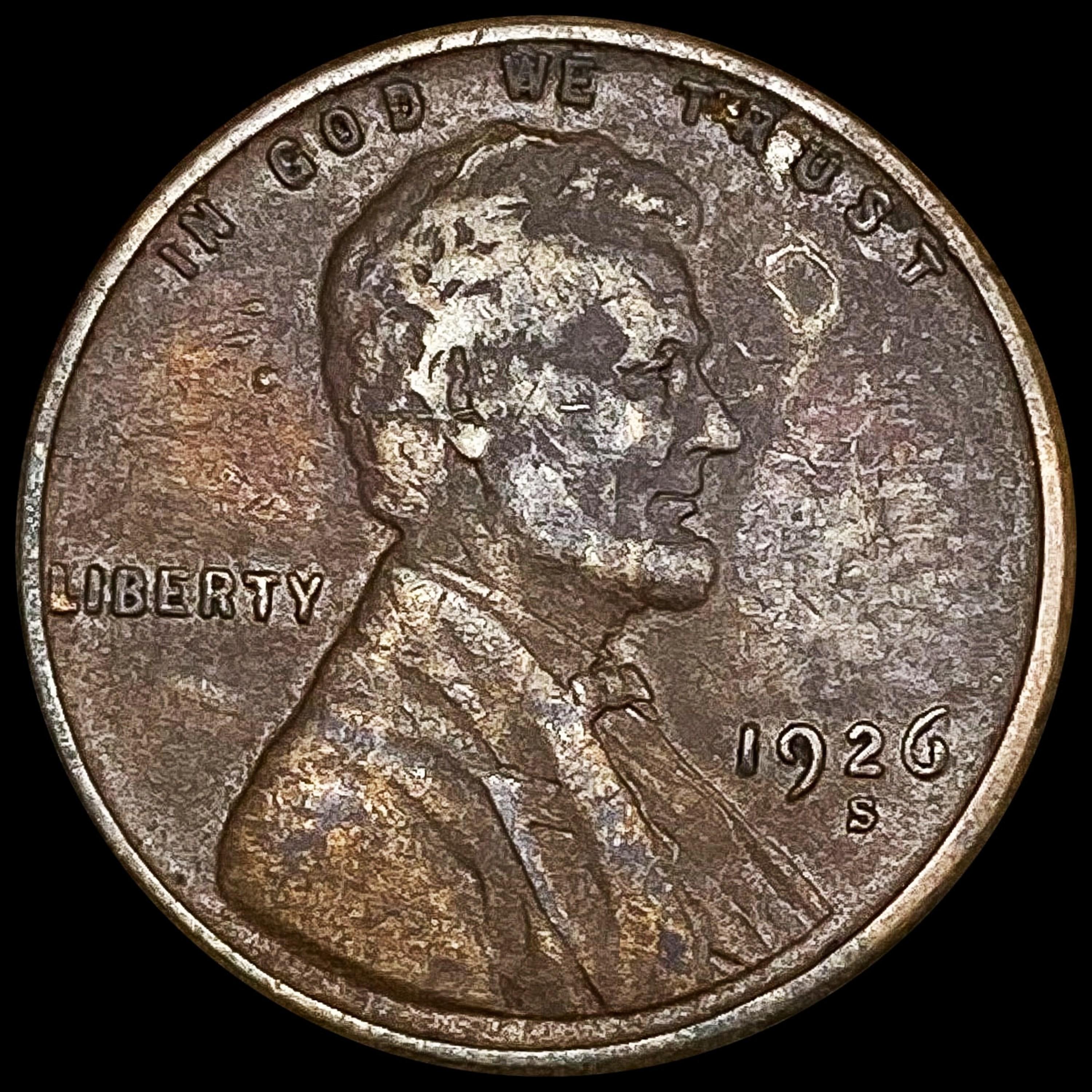 1926-S Wheat Cent CLOSELY UNCIRCULATED