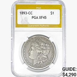 1893-CC Morgan Silver Dollar PGA XF45