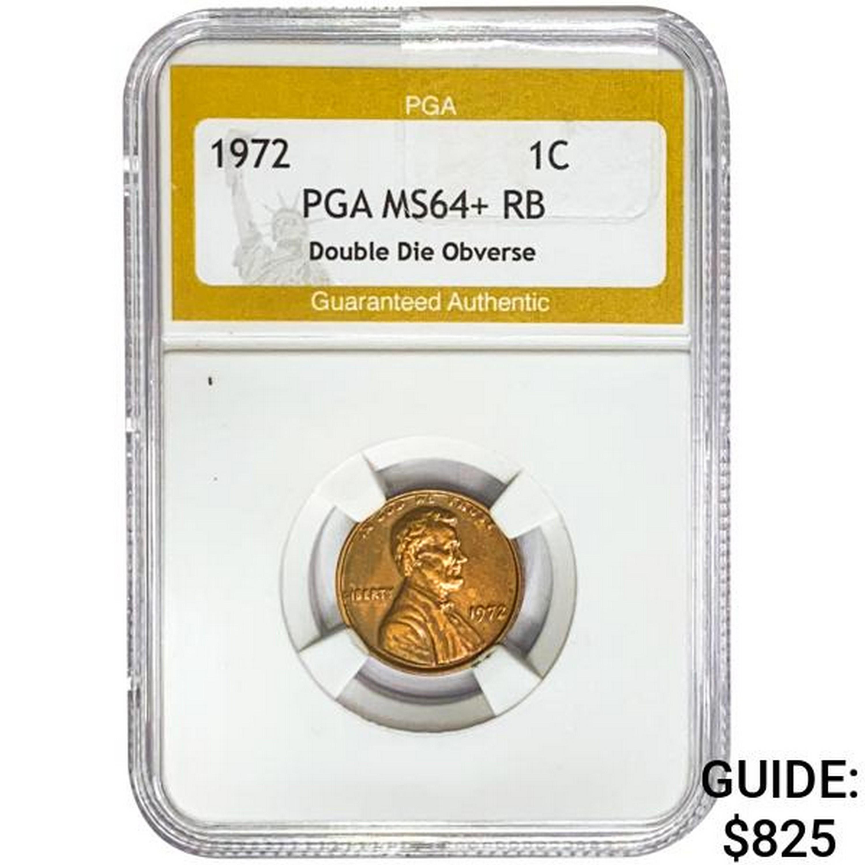 1972 Lincoln Memorial Cent PGA MS64+ RB DDO