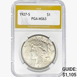 1927-S Silver Peace Dollar PGA MS63