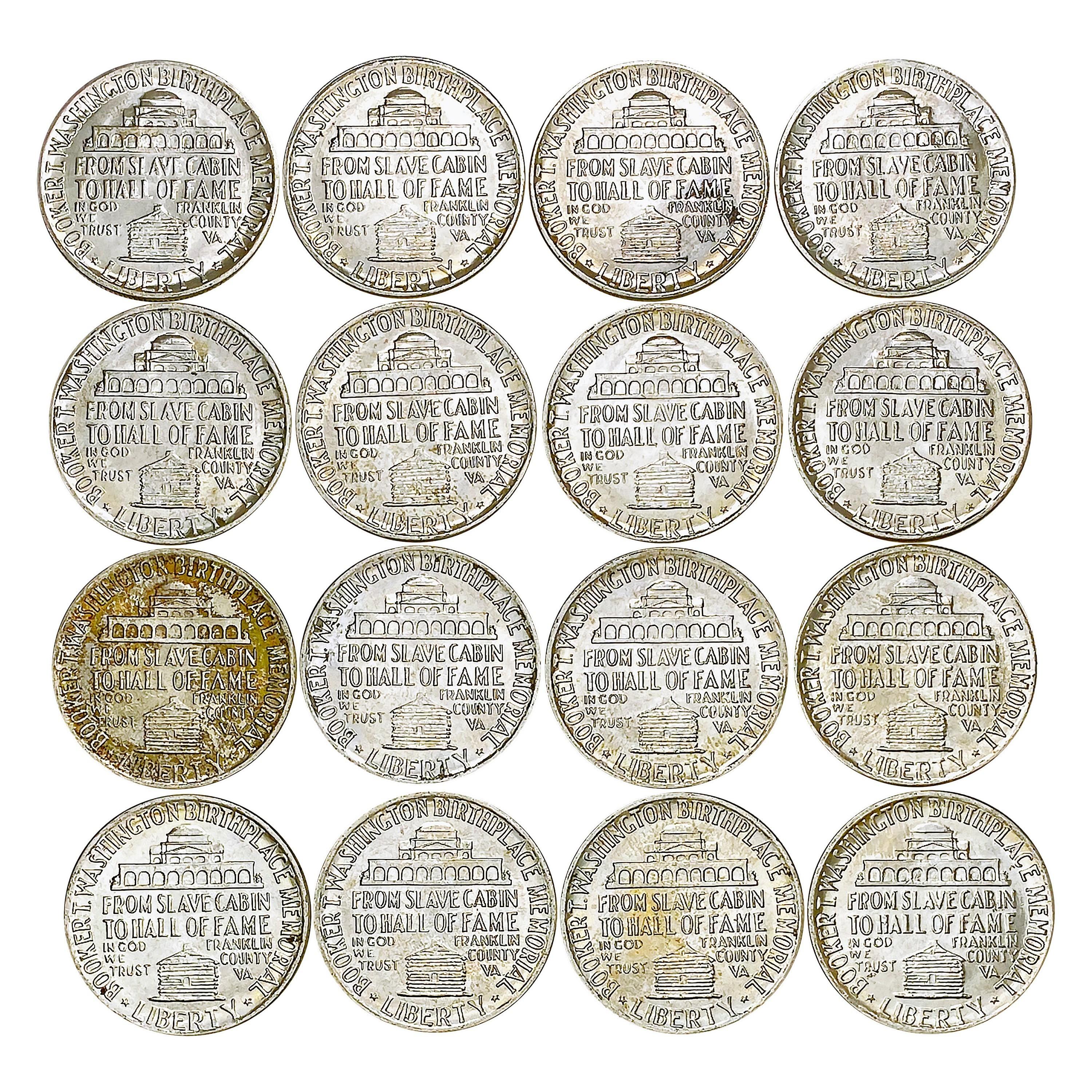 1951 Booker T. Wash Half Dollar Roll [16 Coins]