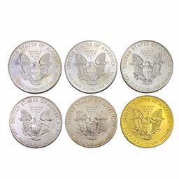 Colorized Silver Eagles [6]
