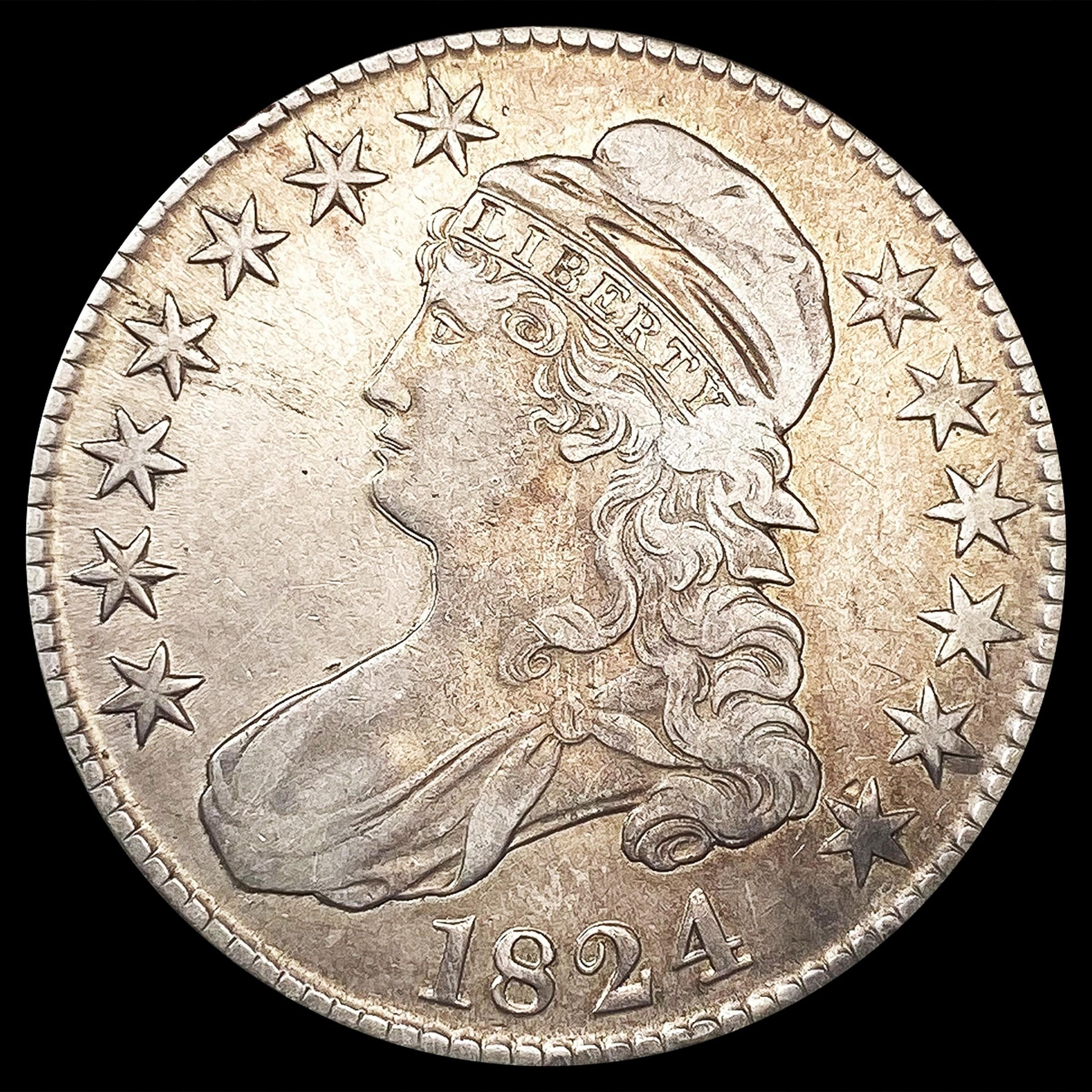 1824 Capped Bust Half Dollar CLOSELY UNCIRCULATED