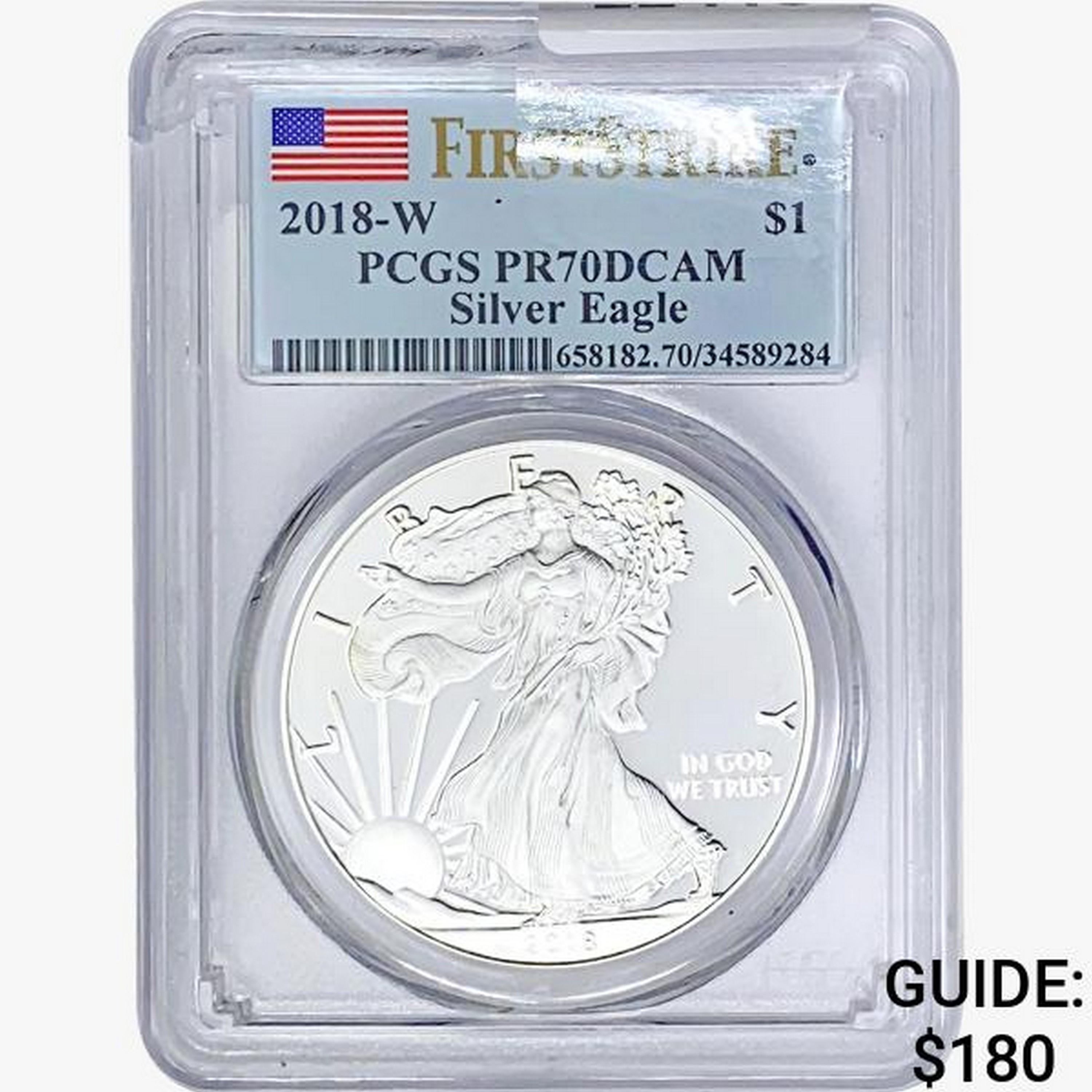 2018-W Silver Eagle PCGS PR70 DCAM