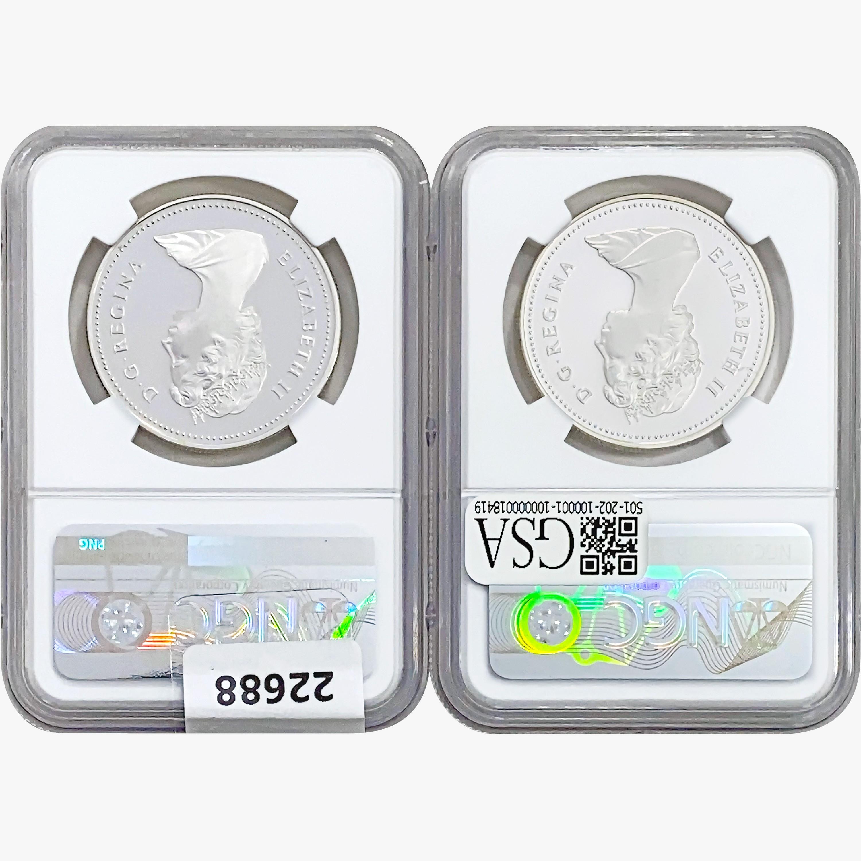 1982-1983 [2] Canada Silver Dollar  NGC PF69 UC