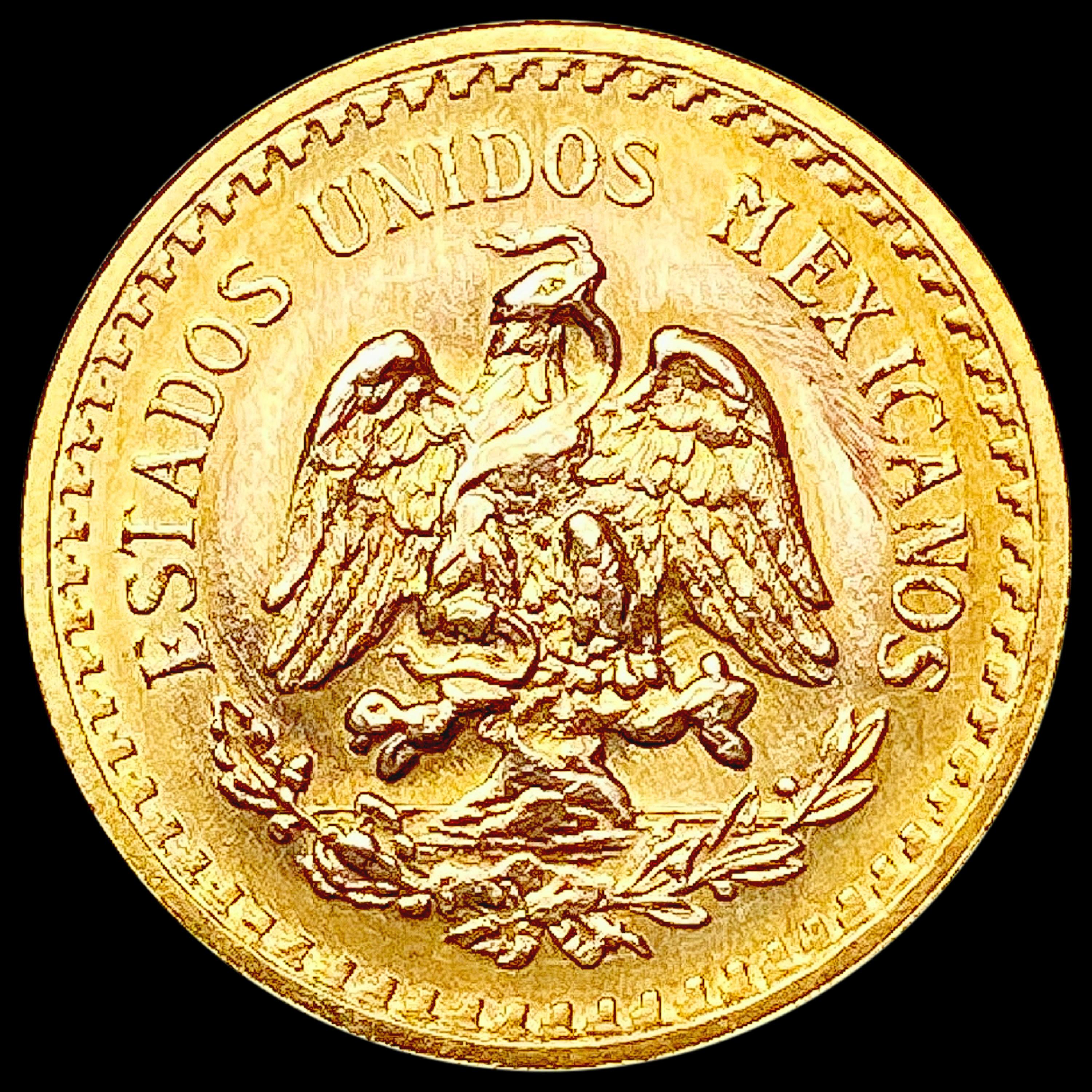 1945 Mexico 2.5 Pesos .0603oz Gold CHOICE BU