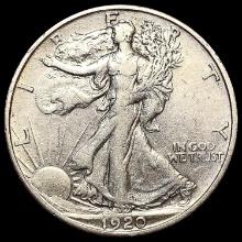1920-S Walking Liberty Half Dollar CLOSELY UNCIRCU