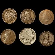 [6] (6) Varied US Coinage (1867, 1894, (2) 1912-S,