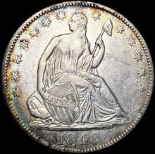 1848-O Seated Liberty Half Dollar CLOSELY UNCIRCUL