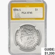1896-S Morgan Silver Dollar PGA XF45