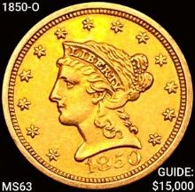 1850-O $2.50 Gold Quarter Eagle