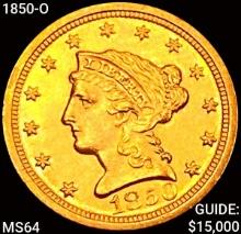 1850-O $2.50 Gold Quarter Eagle