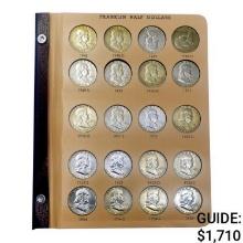 1948-1963 BU Franklin Half Dollar Album (35 Coins)