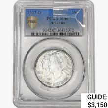 1937-D Arkansas Half Dollar PCGS MS67