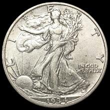 1934-S Walking Liberty Half Dollar CHOICE AU