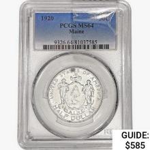 1920 Maine Half Dollar PCGS MS64