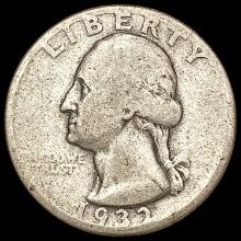 1932-D Washington Silver Quarter LIGHTLY CIRCULATE
