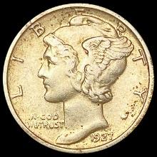 1927-D Mercury Dime CLOSELY UNCIRCULATED