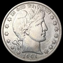 1901 Barber Half Dollar CLOSELY UNCIRCULATED