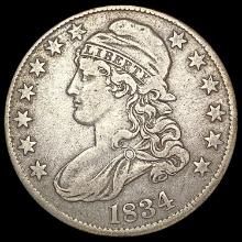 1834 Lg. Dt. Sm Let Capped Bust Half Dollar LIGHTL