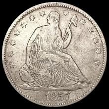 1857 Seated Liberty Half Dollar NEARLY UNCIRCULATE