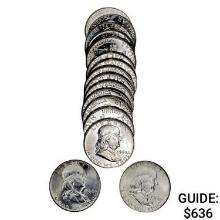 1960 BU Franklin Roll (17 Coins)