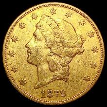 1879-S $20 Gold Double Eagle CHOICE AU