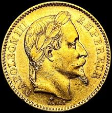 1866 .1867oz. Gold France 20 Francs