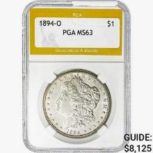 1894-O Morgan Silver Dollar PGA MS63