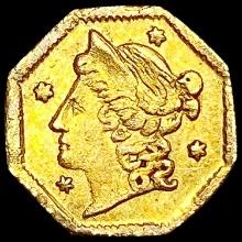 1853 BG-102 Octagonal California Gold Quarter CHOI