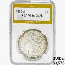 1880-S Morgan Silver Dollar PGA MS66 DMPL