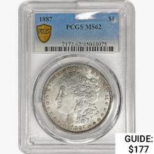 1887 Morgan Silver Dollar PCGS MS62