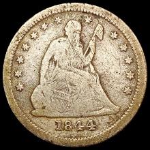 1844-O Seated Liberty Quarter NICELY CIRCULATED