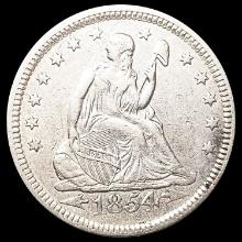 1854 Arws Seated Liberty Quarter CLOSELY UNCIRCULA