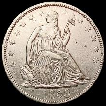 1858 Seated Liberty Half Dollar CLOSELY UNCIRCULAT