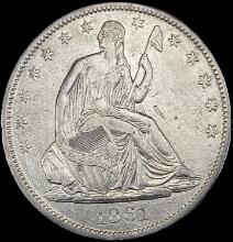 1861-O Seated Liberty Half Dollar NEARLY UNCIRCULA