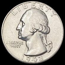 1942-S Washington Silver Quarter CHOICE AU