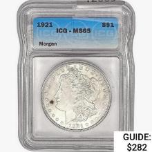 1921 Morgan Silver Dollar ICG MS65