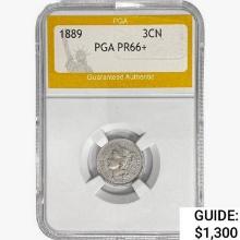 1889 Nickel Three Cent PGA PR66+