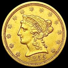 1855 $2.50 Gold Quarter Eagle CHOICE AU