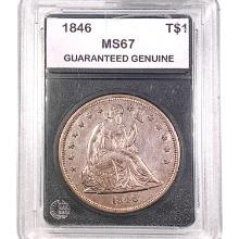 1846 Silver Trade Dollar GG MS67