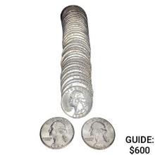 1963 BU 1963 D Washington Quarter Roll (40 Coins)
