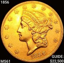 1856 $20 Gold Double Eagle UNCIRCULATED