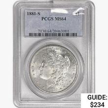 1881-S Morgan Silver Dollar PCGS MS64