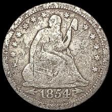 1854-O Arrows Seated Liberty Quarter NICELY CIRCUL