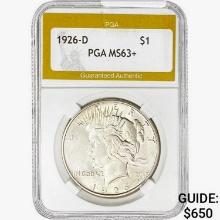 1926-D Silver Peace Dollar PGA MS63+