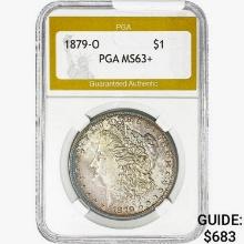 1879-O Morgan Silver Dollar PGA MS63+