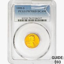 1999-S Lincoln Memorial Cent PCGS PR70 RD DCAM
